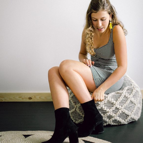 Free People White Black Polka Dot Dress Small - Picture 7 of 9